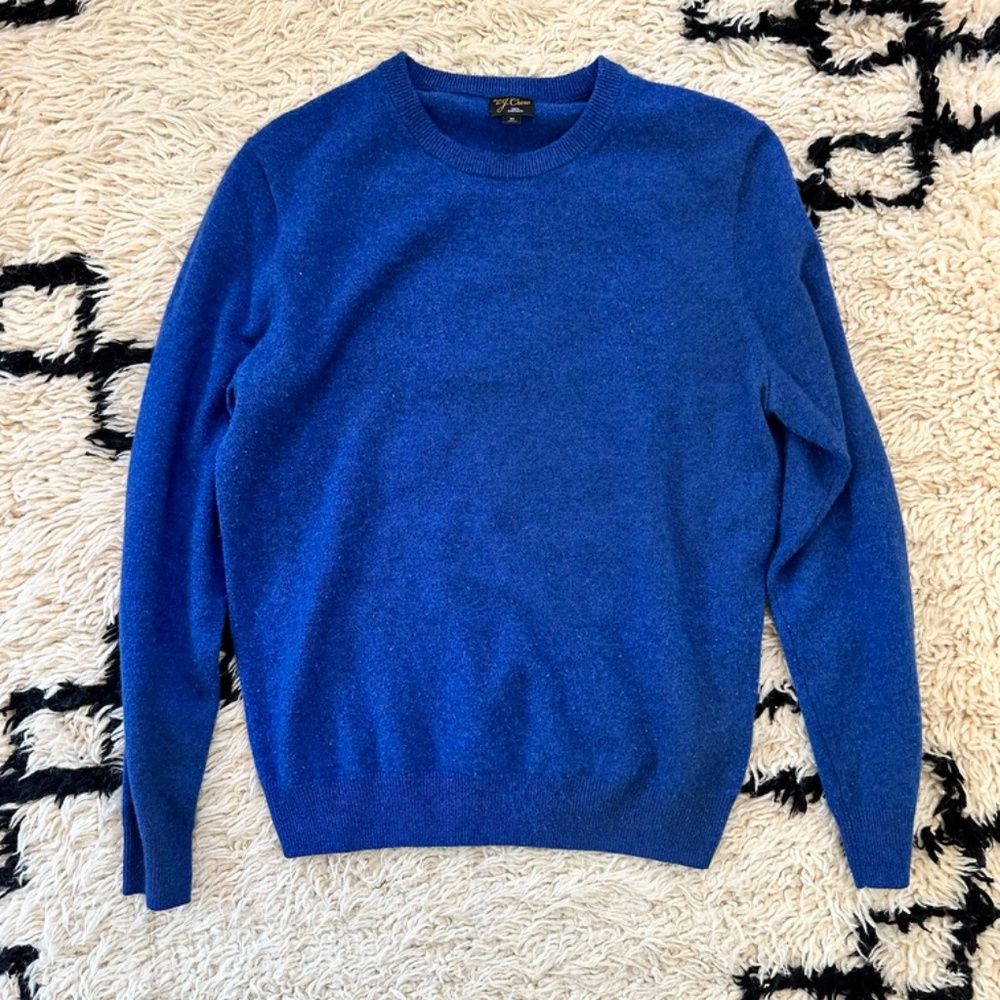 J. Crew Men's Cashmere Sweater, Size M, Royal Blue